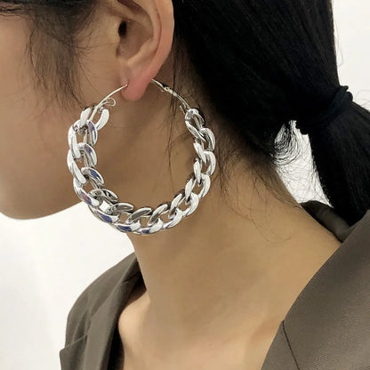 Exaggerated Punk Big Circle Earrings