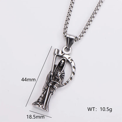 Exaggerated Punk Human Geometric Cross 304 Stainless Steel Polishing No Inlaid Men'S Pendant Necklace