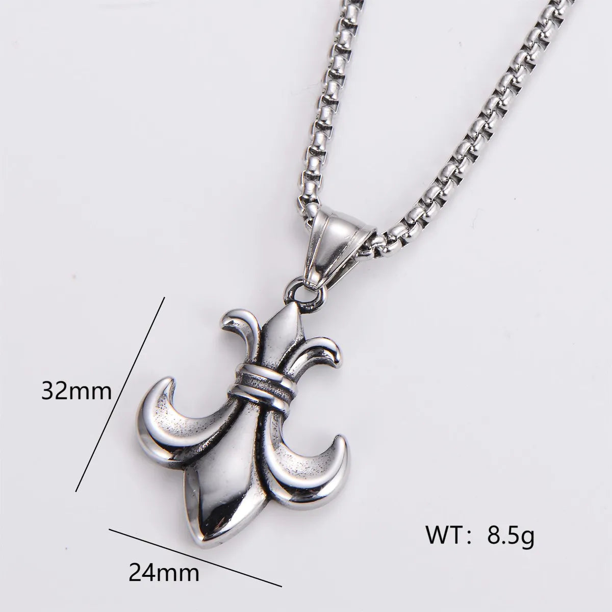 Exaggerated Punk Human Geometric Cross 304 Stainless Steel Polishing No Inlaid Men'S Pendant Necklace