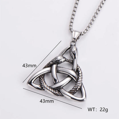 Exaggerated Punk Human Geometric Cross 304 Stainless Steel Polishing No Inlaid Men'S Pendant Necklace