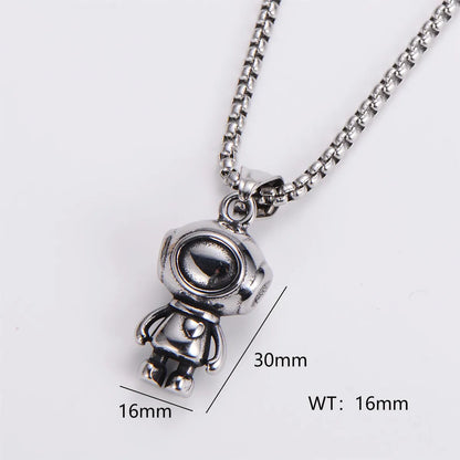 Exaggerated Punk Human Geometric Cross 304 Stainless Steel Polishing No Inlaid Men'S Pendant Necklace