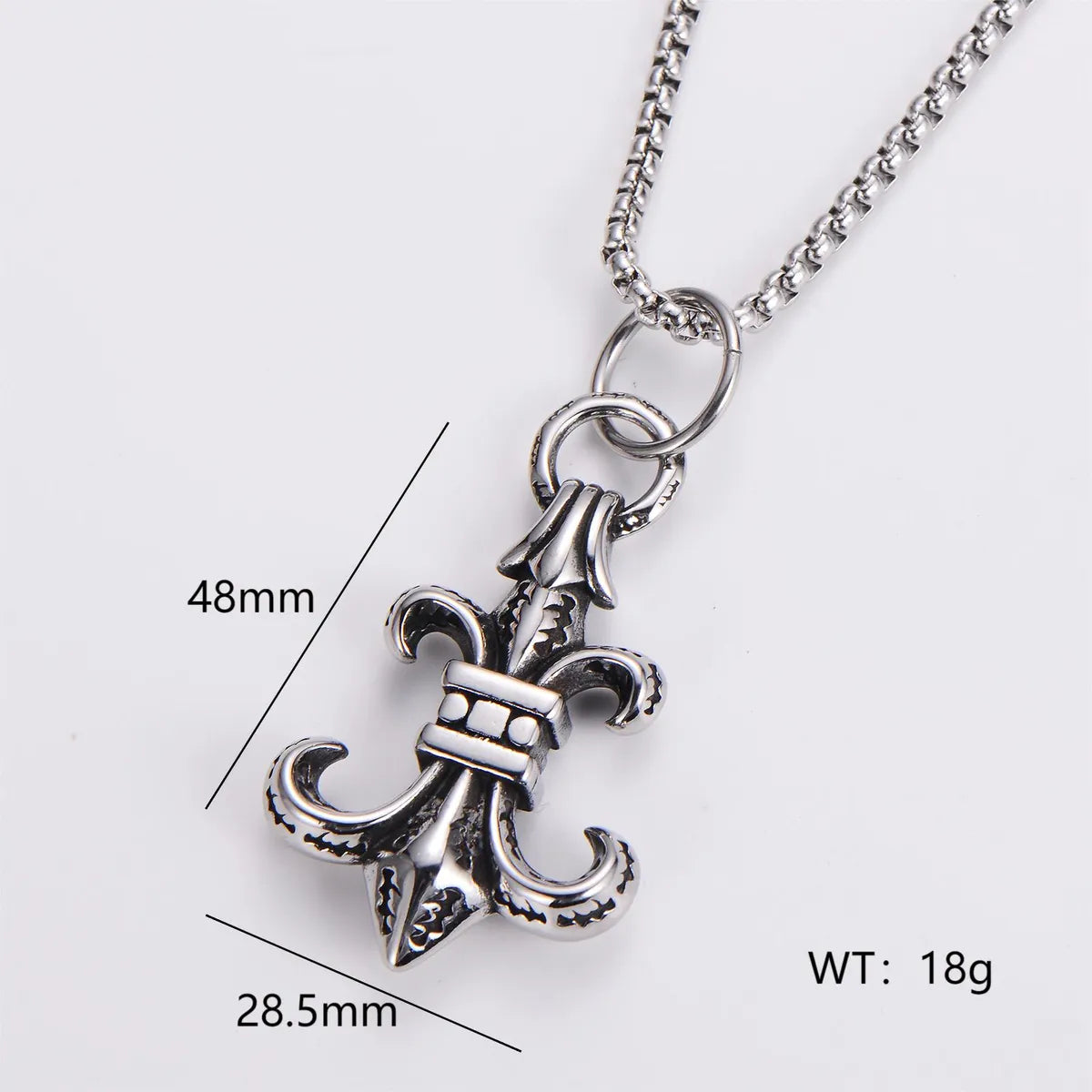 Exaggerated Punk Human Geometric Cross 304 Stainless Steel Polishing No Inlaid Men'S Pendant Necklace