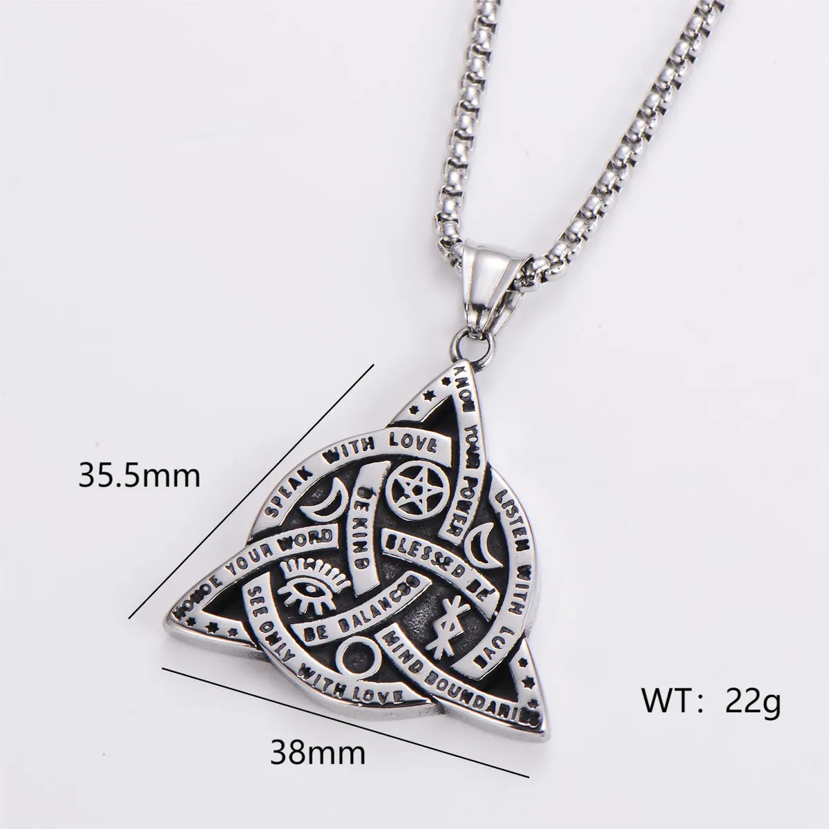 Exaggerated Punk Human Geometric Cross 304 Stainless Steel Polishing No Inlaid Men'S Pendant Necklace