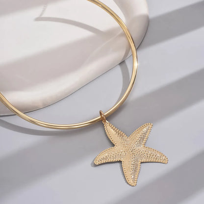 Wholesale Jewelry Exaggerated Punk Starfish Iron Choker