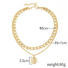 Exaggerated Retro Portrait Hiphop Alloy Necklace For Female With Electroplating