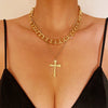 Exaggerated Retro Portrait Hiphop Alloy Necklace For Female With Electroplating