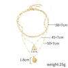 Exaggerated Retro Portrait Hiphop Alloy Necklace For Female With Electroplating