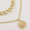 Exaggerated Retro Portrait Hiphop Alloy Necklace For Female With Electroplating