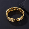 Exaggerated Rock Shiny Solid Color Alloy Plating Inlay Rhinestones 18k Gold Plated Unisex Bracelets