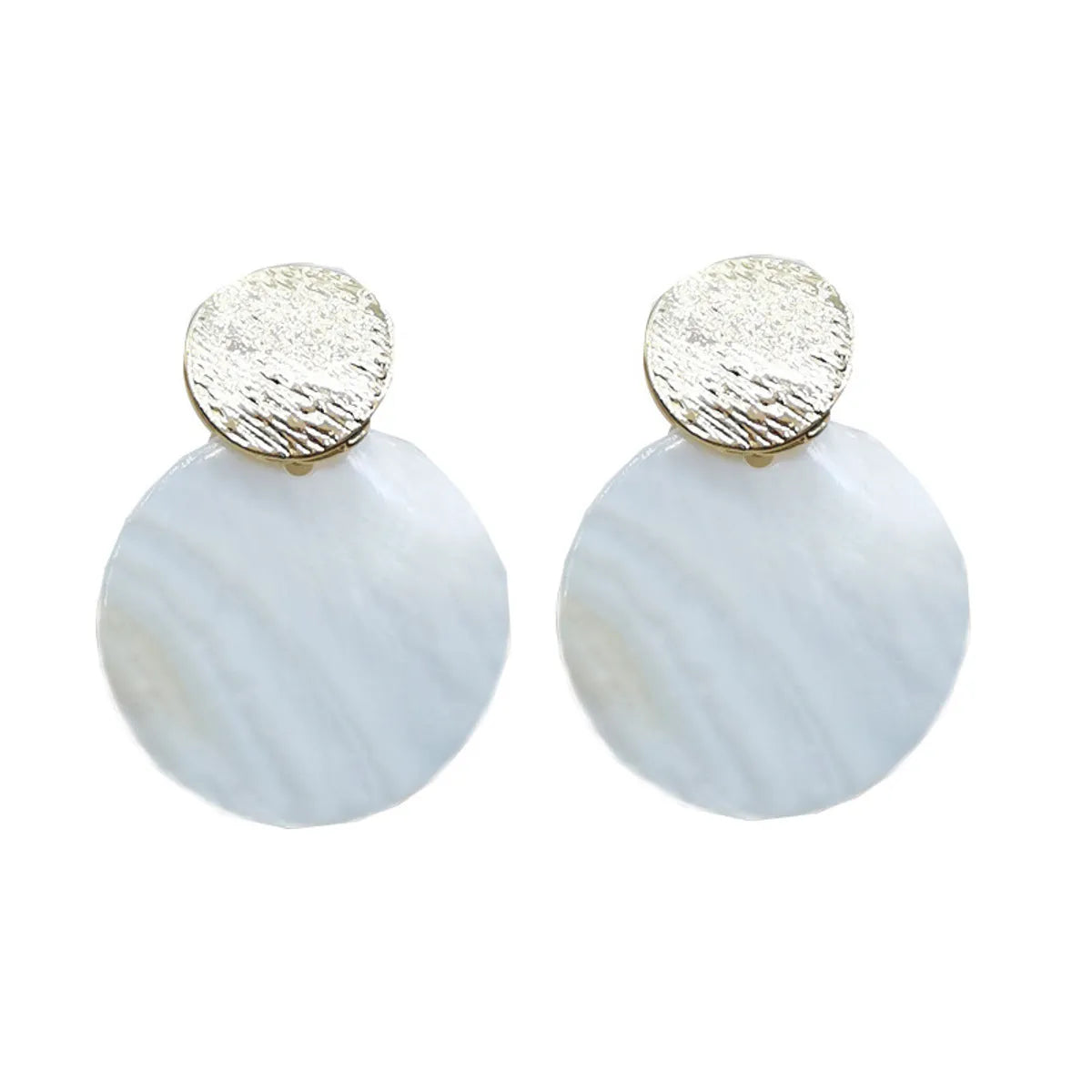 Exaggerated Round Alloy Shell Plating Women's Drop Earrings