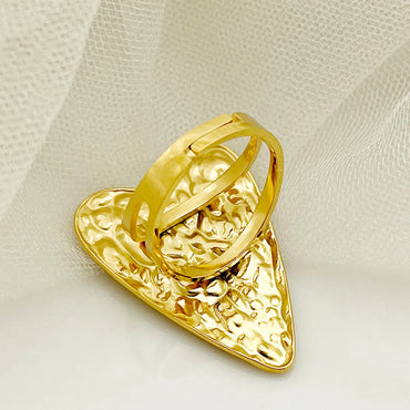 Exaggerated Sexy Heart Shape Stainless Steel Plating Gold Plated Open Rings