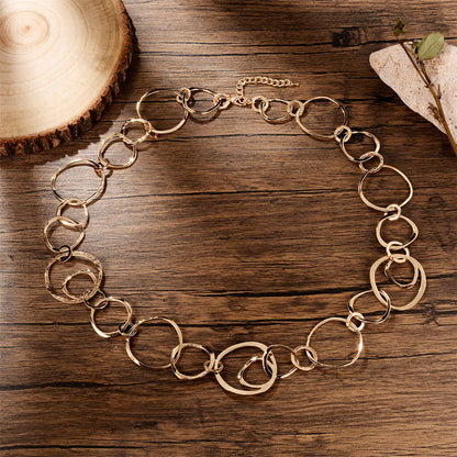 Exaggerated Sexy Streetwear Circle Gold Plated Silver Plated Alloy Wholesale Necklace