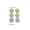 Exaggerated Shiny Pleated Round Tassel Dangle Geometric Stainless Steel Electroplated Women's Earrings