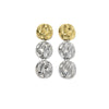 Exaggerated Shiny Pleated Round Tassel Dangle Geometric Stainless Steel Electroplated Women's Earrings