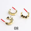 Exaggerated Simple Alloy Geometric Chain Circle Ear Pin Handmade Electroplated Earrings Accessories