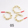 Exaggerated Simple Alloy Geometric Chain Circle Ear Pin Handmade Electroplated Earrings Accessories