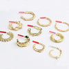 Exaggerated Simple Alloy Geometric Chain Circle Ear Pin Handmade Electroplated Earrings Accessories