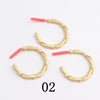 Exaggerated Simple Alloy Geometric Chain Circle Ear Pin Handmade Electroplated Earrings Accessories
