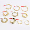 Exaggerated Simple Alloy Geometric Chain Circle Ear Pin Handmade Electroplated Earrings Accessories