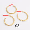 Exaggerated Simple Alloy Geometric Chain Circle Ear Pin Handmade Electroplated Earrings Accessories