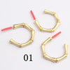 Exaggerated Simple Alloy Geometric Chain Circle Ear Pin Handmade Electroplated Earrings Accessories