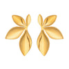 Exaggerated Simple And Versatile Petal Flower Geometric Earrings For Women With Pvd Furnace Vacuum Real Gold Plating Stainless Steel Ear Needles
