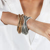 Exaggerated Simple Style Oversized Geometric Solid Color Iron Wholesale Bangle