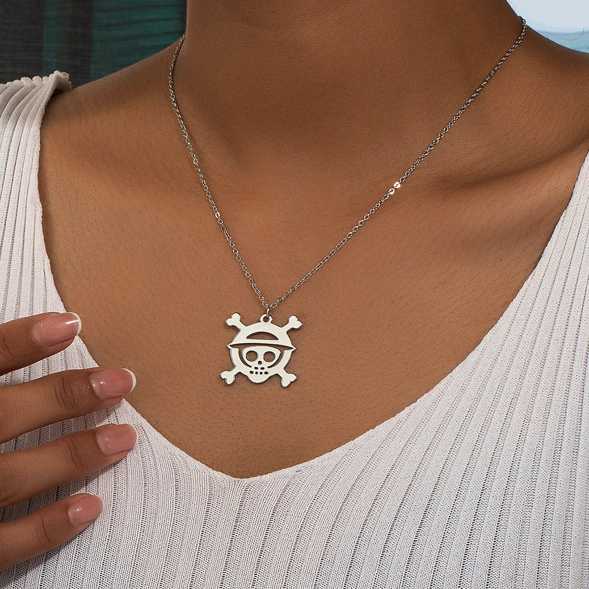 Exaggerated Skull Alloy Plating Women'S Pendant Necklace