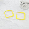 Exaggerated Square Alloy Stoving Varnish Earrings