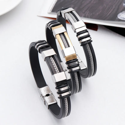 Exaggerated Square Titanium Steel Bangle 1 Piece