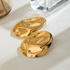 Exaggerated Stainless Steel Earrings In Ins Style With Geometric Pattern And Electroplating Treatment