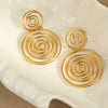 Exaggerated Stainless Steel Fashion Geometric Women's Earrings With Electroplating