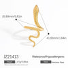 Exaggerated Stainless Steel Snake Ring Electroplated Bracelet Rings For Women