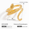 Exaggerated Stainless Steel Snake Ring Electroplated Bracelet Rings For Women