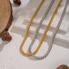 Exaggerated Stylish Geometric Snake Bone Whip Stainless Steel 18K Real Gold Plated Thick Chain Necklace For Women