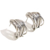 Exaggerated Temperament Double Ring Stitching Women's Earrings In Stainless Steel With 18K Gold Plated Flower Pattern And Electroplating Process