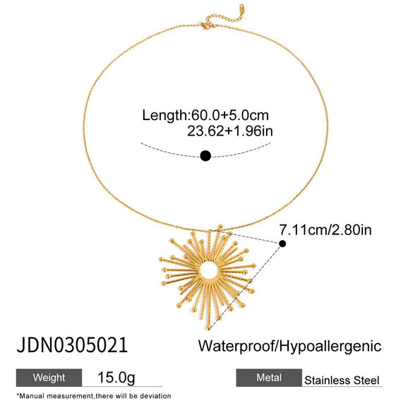 Exaggerated Titanium Steel And Stainless Steel Women's Jewelry Necklace With Geometric Shape And Electroplating Design