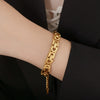 Exaggerated Titanium Steel Bracelet With Geometric Style And Electroplating For Men And Women