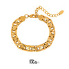 Exaggerated Titanium Steel Bracelet With Geometric Style And Electroplating For Men And Women