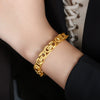 Exaggerated Titanium Steel Bracelet With Geometric Style And Electroplating For Men And Women