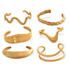 Exaggerated 316L Stainless Steel Geometric Wide Edition Electroplated Personality Trendy Bracelet Jewelry