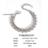 Exaggerated Triangle Chain Necklace And Bracelet Suit In Stainless Steel With Geometric Pattern And Pvd Furnace Vacuum Real Gold Plating For Women Hip Hop Fashion Jewelry Wholesale