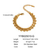 Exaggerated Triangle Chain Necklace And Bracelet Suit In Stainless Steel With Geometric Pattern And Pvd Furnace Vacuum Real Gold Plating For Women Hip Hop Fashion Jewelry Wholesale