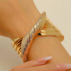Exaggerated Twisted Alloy Bracelet Women's Fashion Punk Hiphop Style With Electroplating