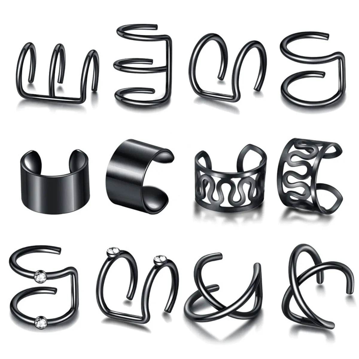 Exaggerated U Shape Metal Plating Unisex Ear Clips