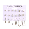 Exaggerated Unisex Acrylic And Alloy Circle Tassel Earrings With Artificial Pearl And Micro Inlay Geometric Design