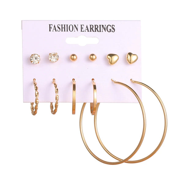 Exaggerated Unisex Acrylic And Alloy Circle Tassel Earrings With Artificial Pearl And Micro Inlay Geometric Design