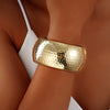 Exaggerated Water Drop Open Bracelet Metal Alloy Metallic Glaze Electroplated Hand Jewelry