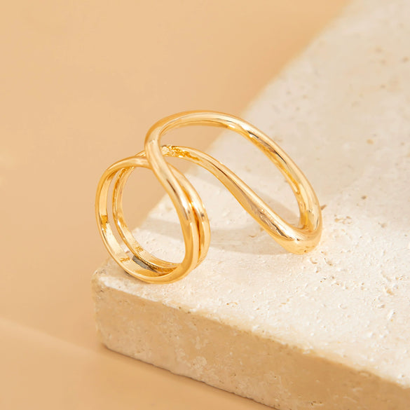 Exaggerated Widebrimmed Glitted Hammer Irregular Alloy Bracelet Electroplated