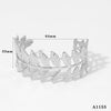 Exaggerated Widesided Hollow Ginkgo Leaf Stainless Steel Bracelet For Women With Electroplating